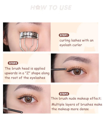 Judydoll Small Steel Tube Lash Mascara Lengthening Curling Thick Natural Quick Dry Waterproof Non-Smudge Big Eyes Makeup Gel